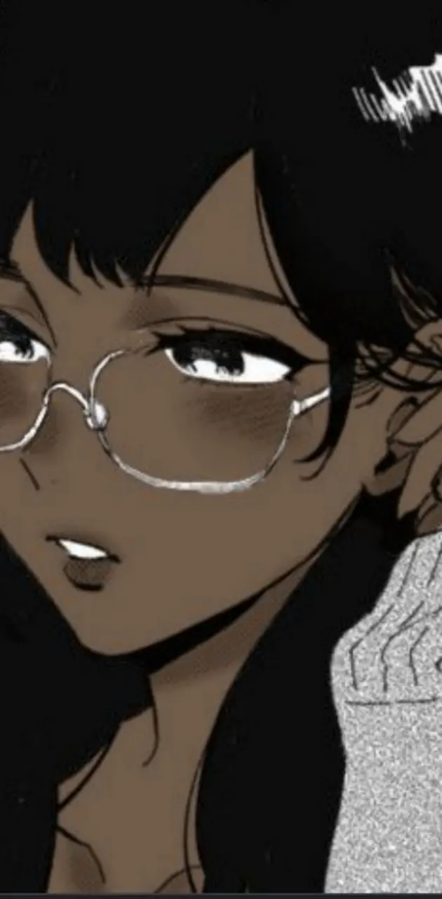 Anime glasses girl