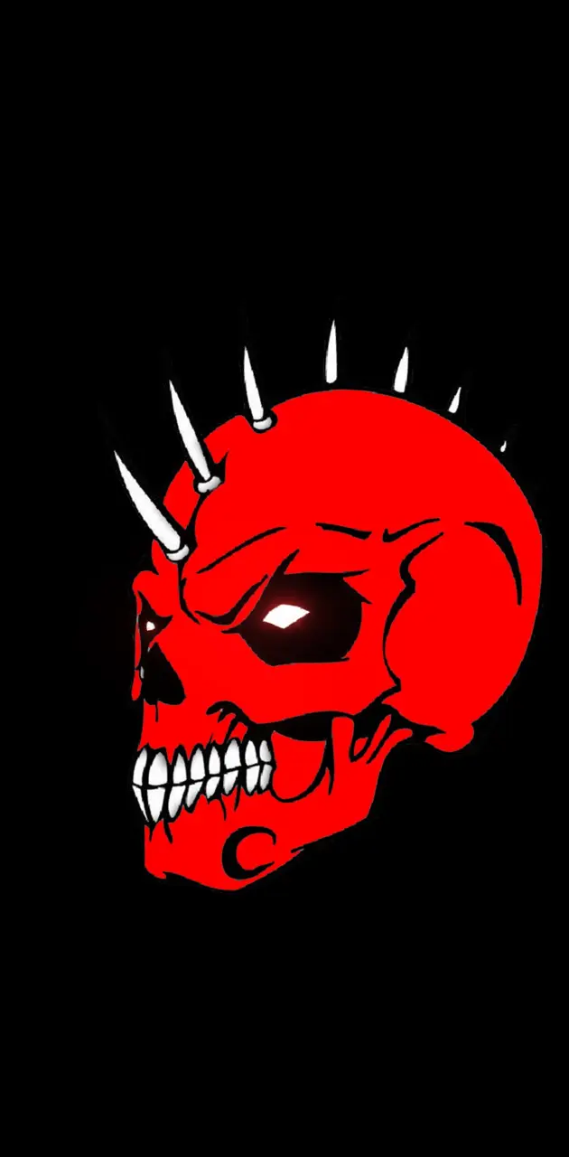 Red punk skull
