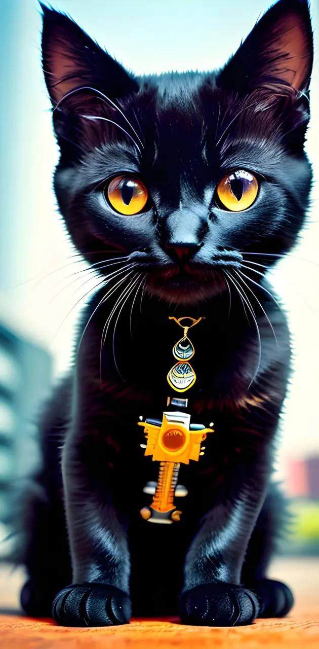 Perfect black kitty