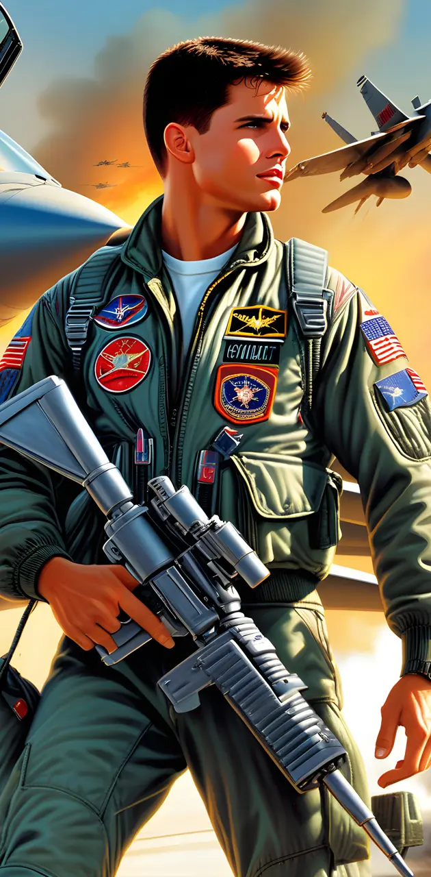 a very handsome version of Maverick from Top Gun 😍😍🥰🥰😘😘
