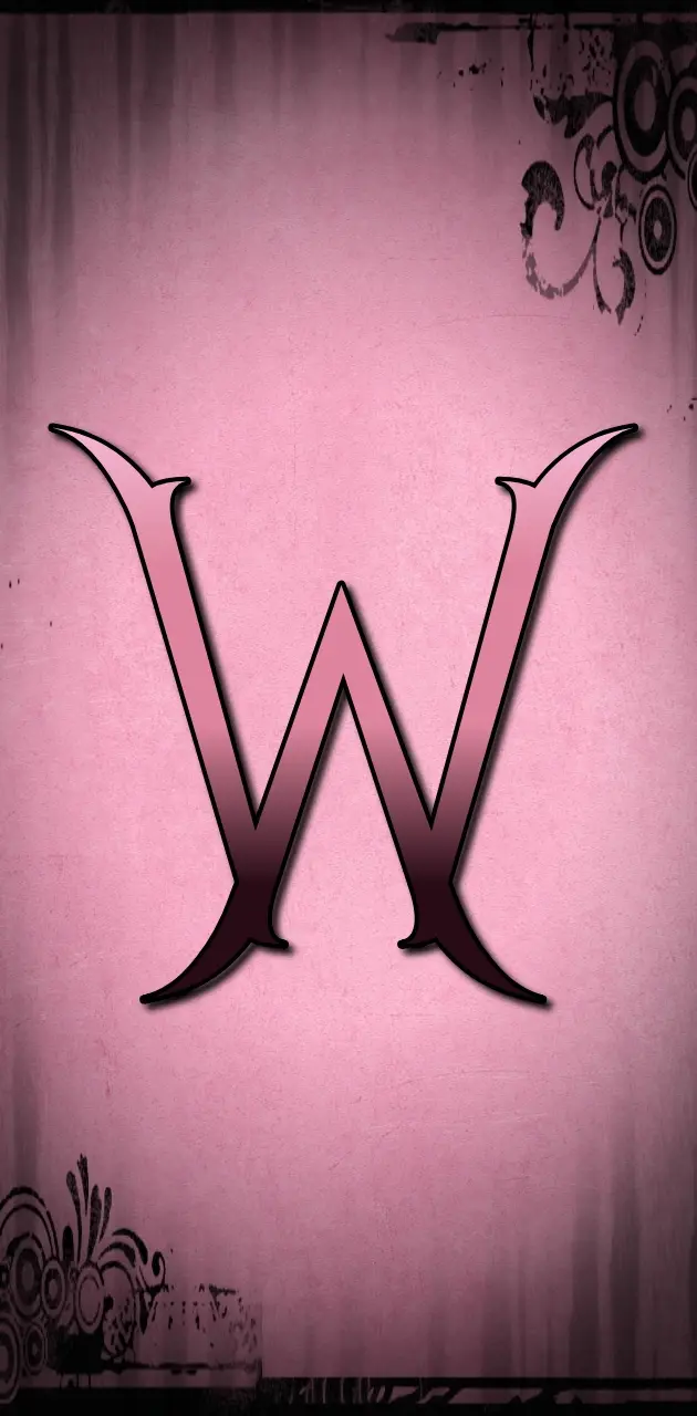 Pink Letter W