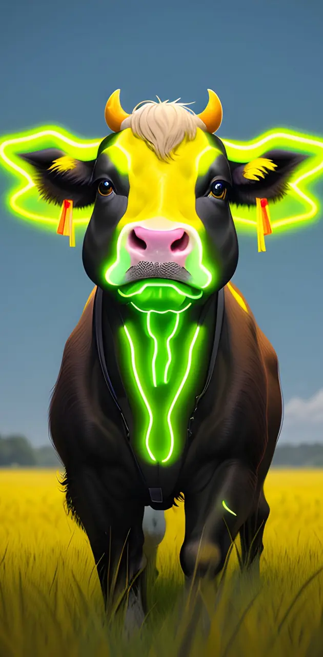 Glowing cow 