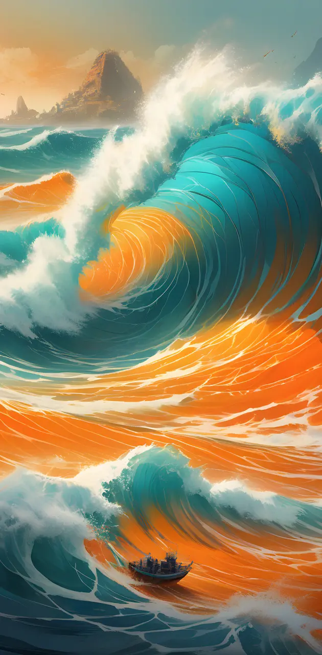 Orange waves