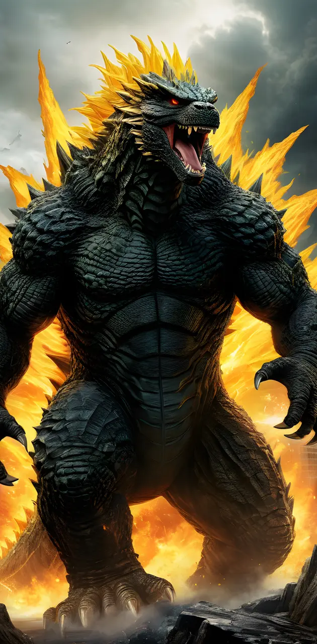 super sayain Godzilla