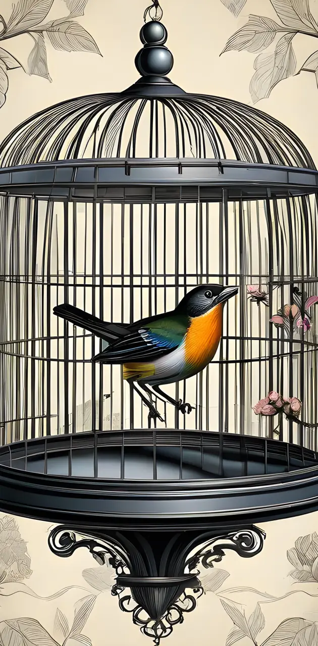 a bird in a bird feeder