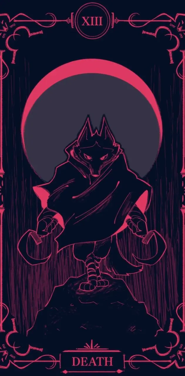 Death the wolf card