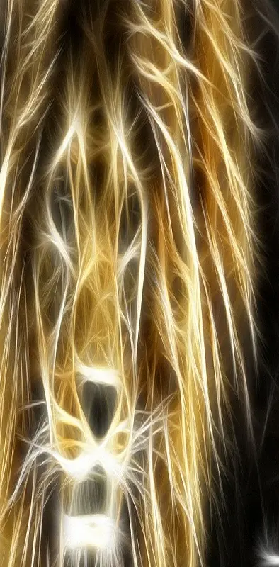 3d Lion Light Rays