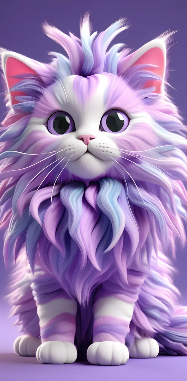 a purple kitty