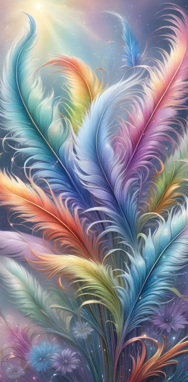 Rainbow Fantasy Feathers