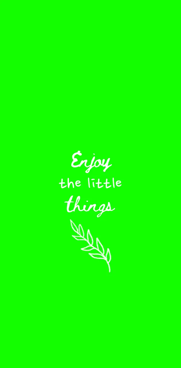 Enjoy little things