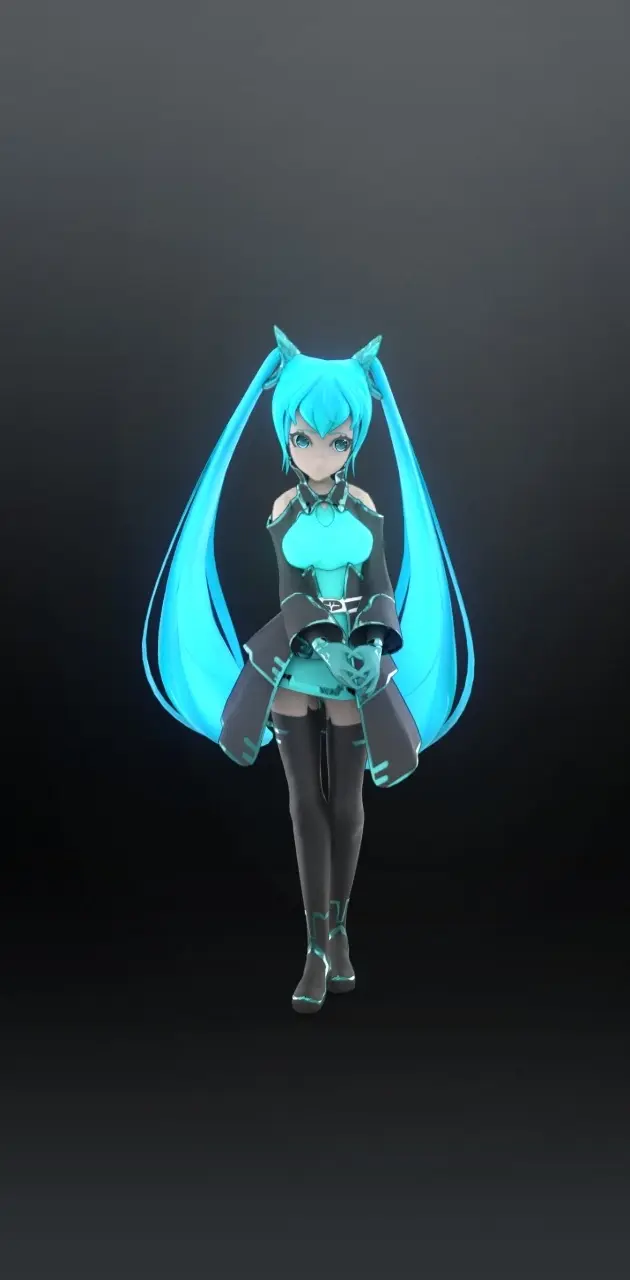 3D Techno Anime Girl
