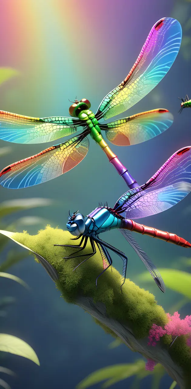 Rainbow Dragonflies