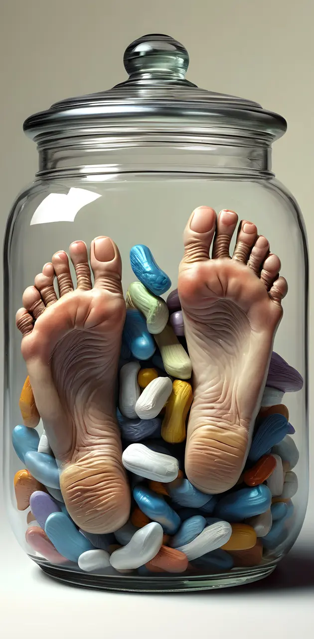 feet in a jar