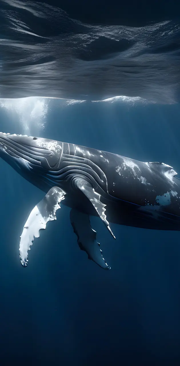 a whale swimming underwater