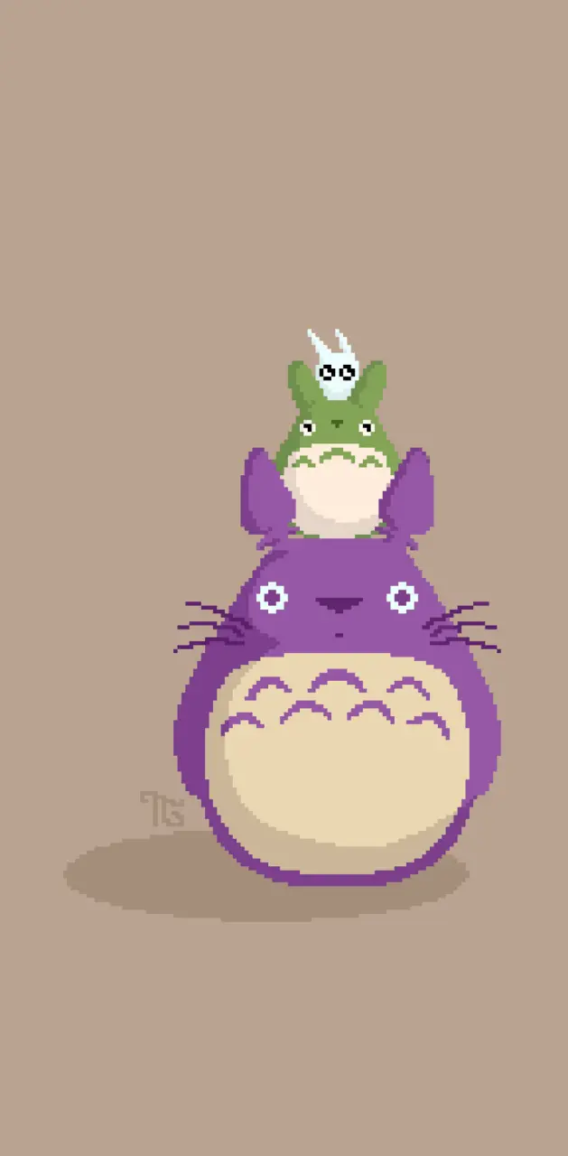 3 Pixel Totoro Biege