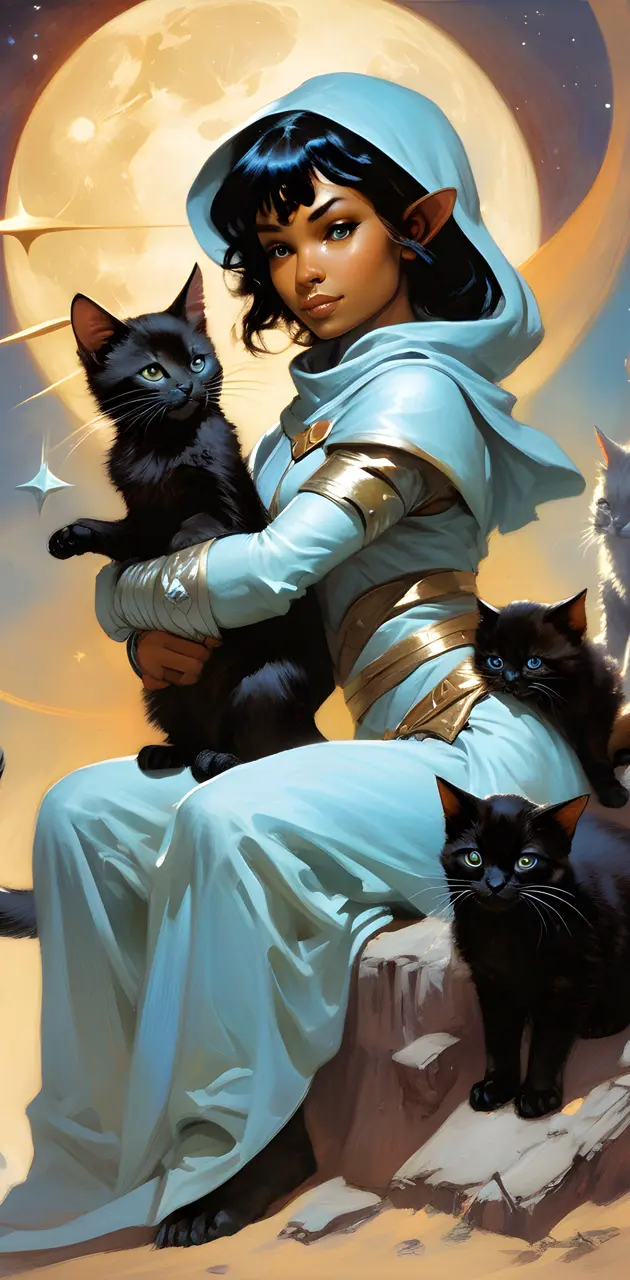 character with cats