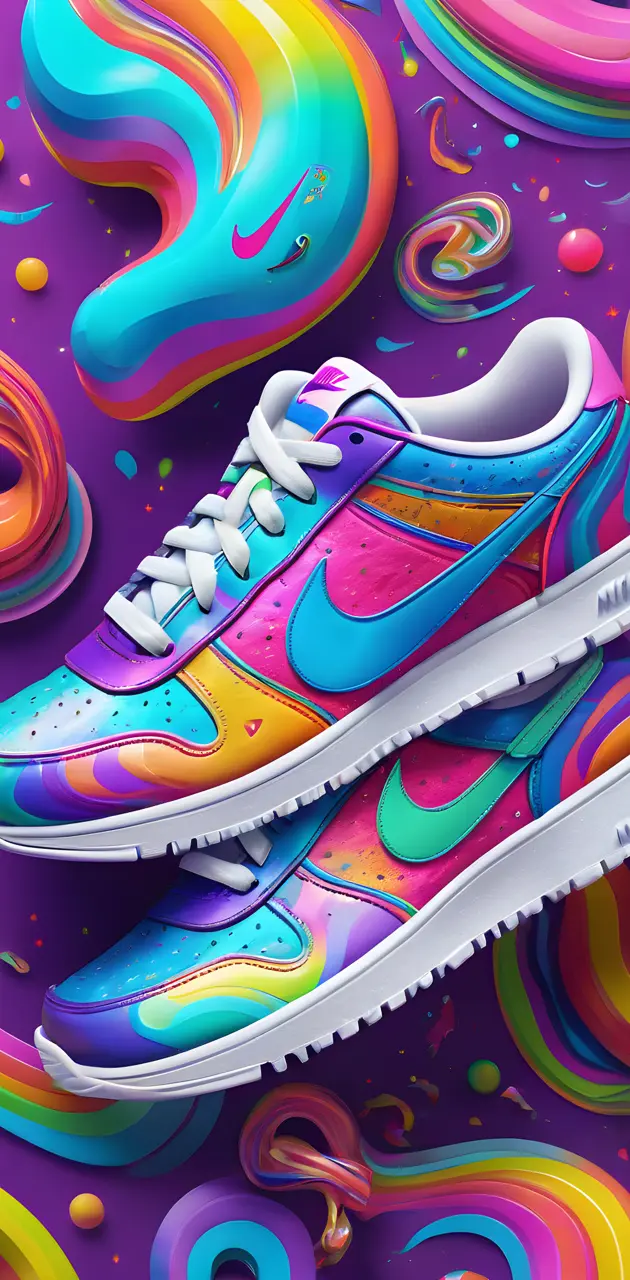 colorful Nike shoes