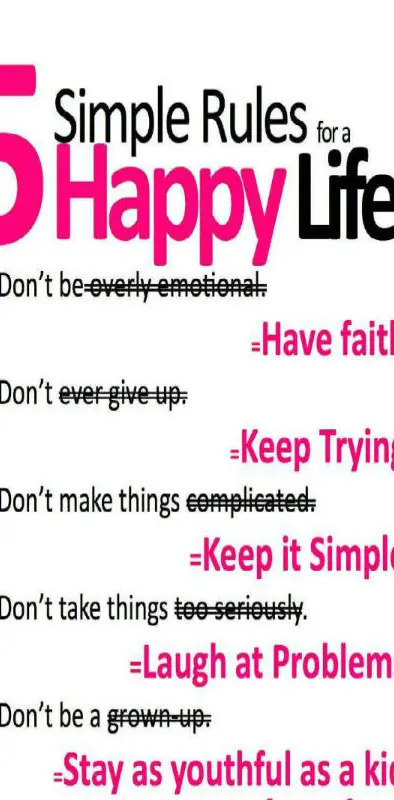 Happy Life Rules