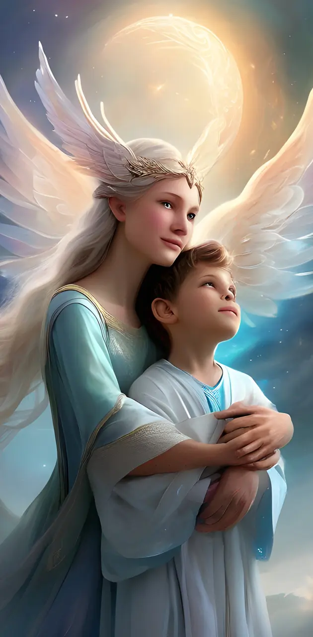 Angel and a boy
