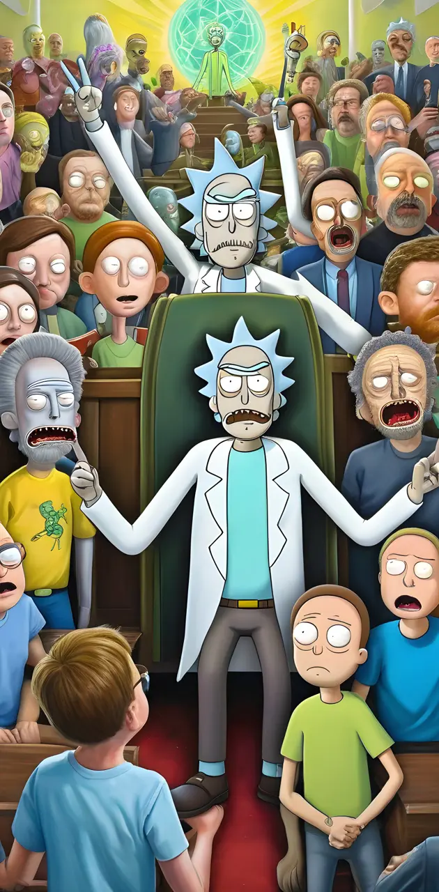 Rick and Morty teaching Sunday school, at Southern Baptist Church