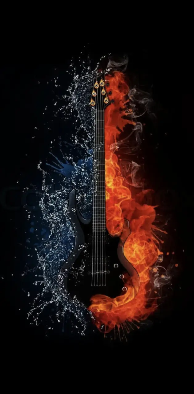 Water Fire Guitar
