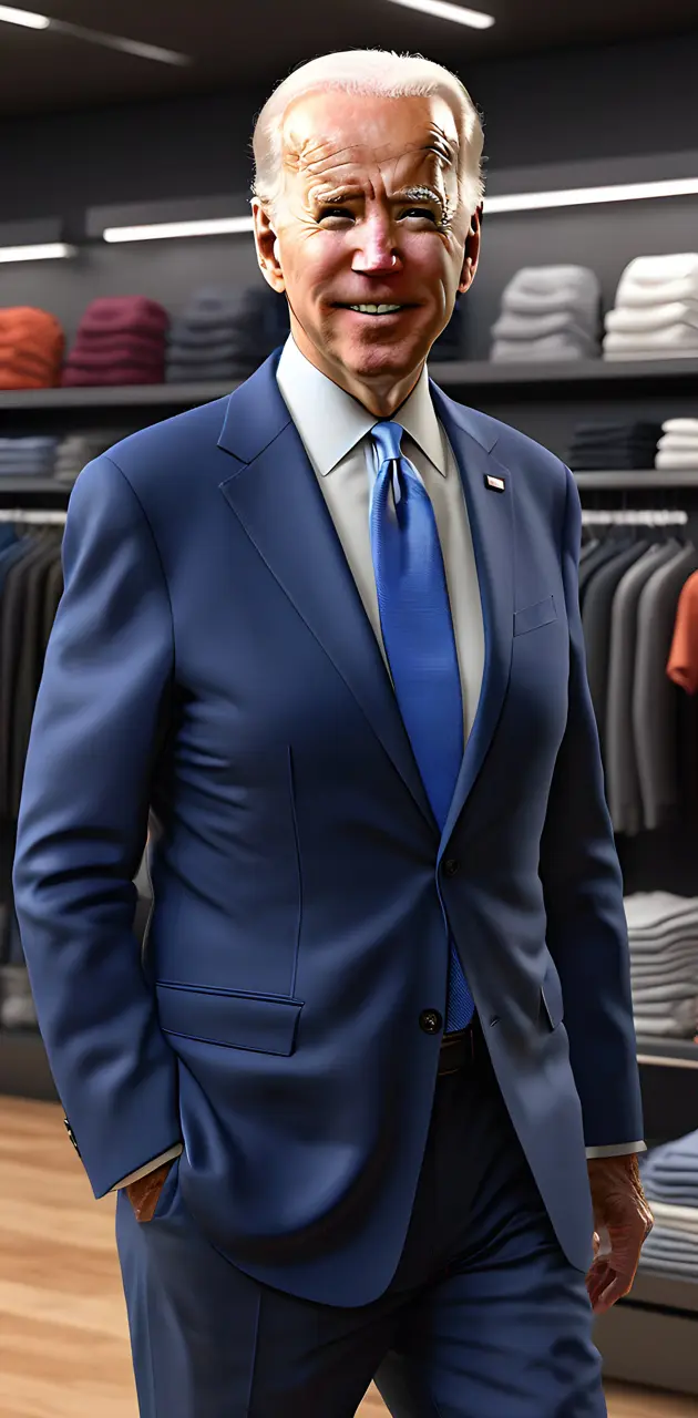 Mr Joe Biden going clothes shopping