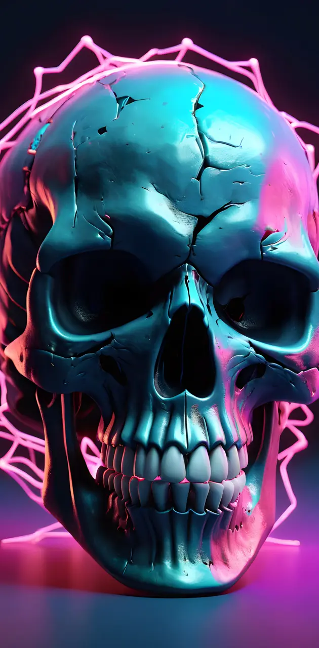 The amazing neon skull.