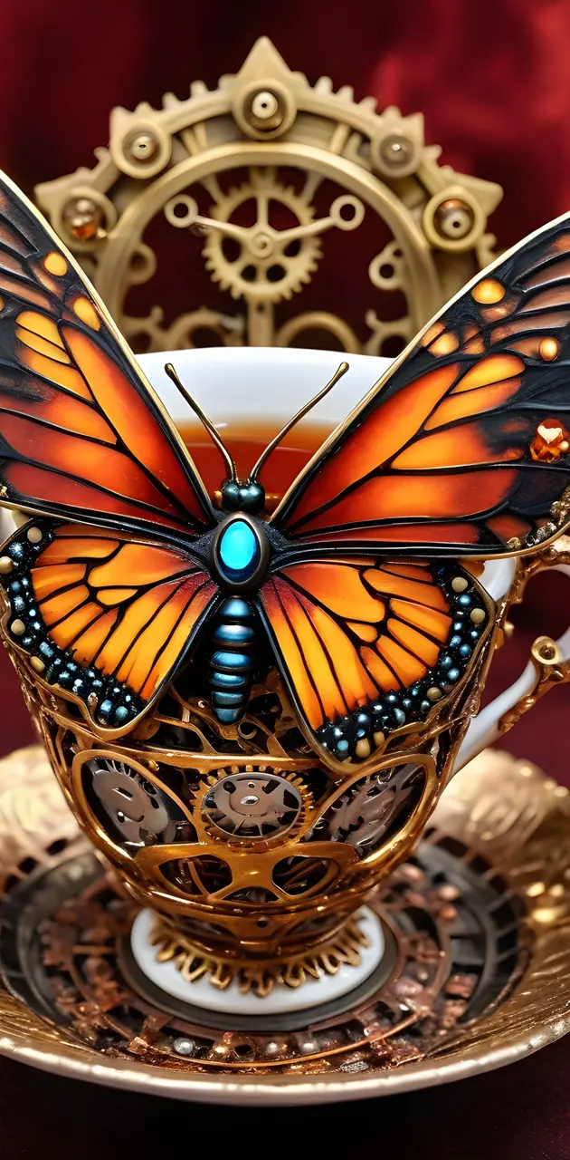 a butterfly on a glass