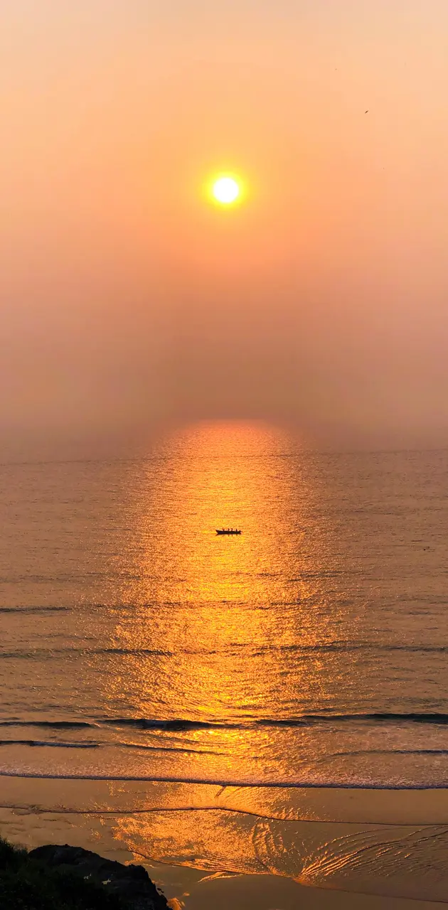 Boat in sunset 2