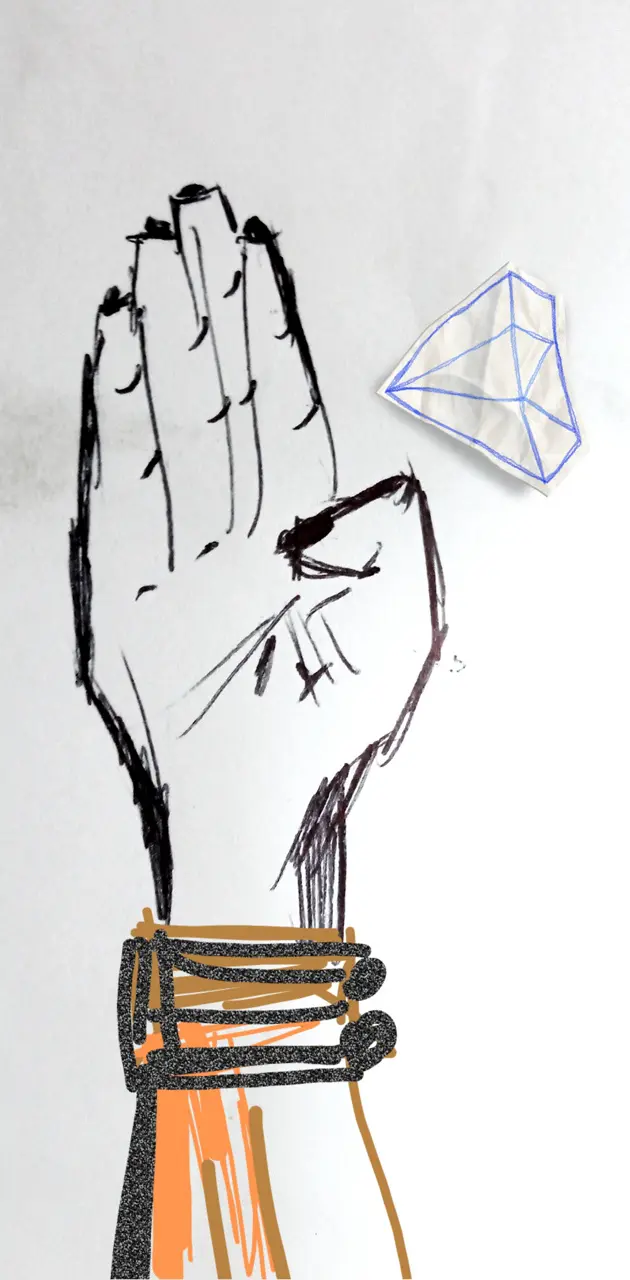 Hand and diamond