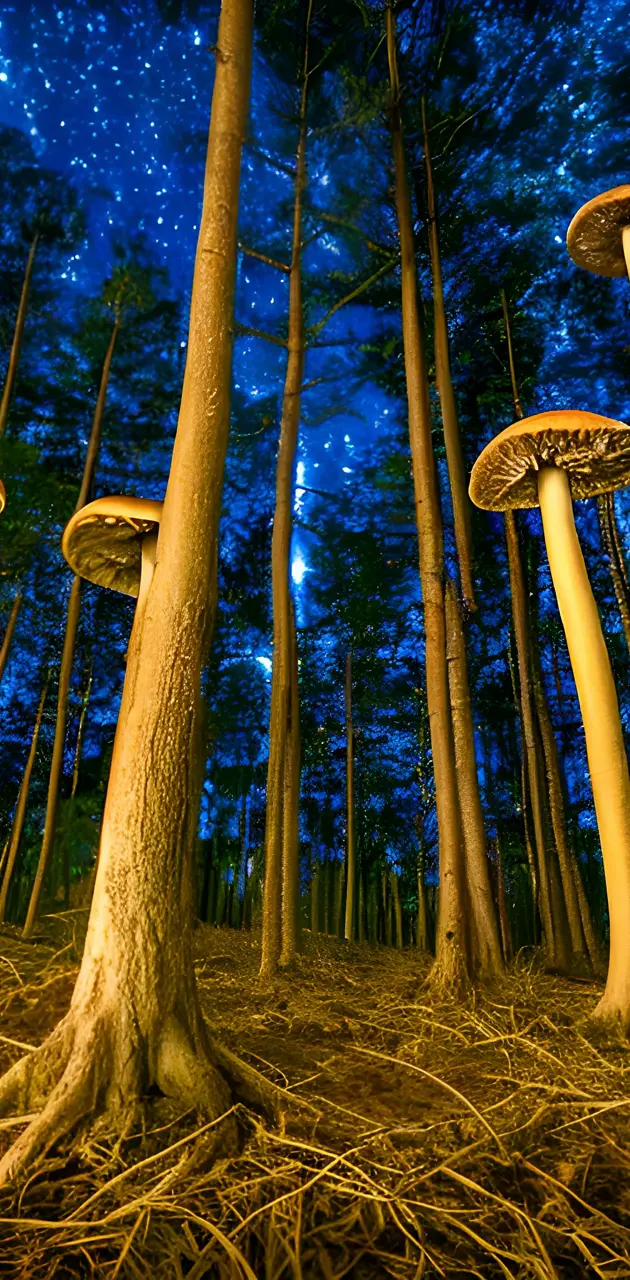 Giant mushroom forest 