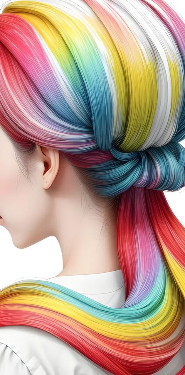 Rainbow hair dye