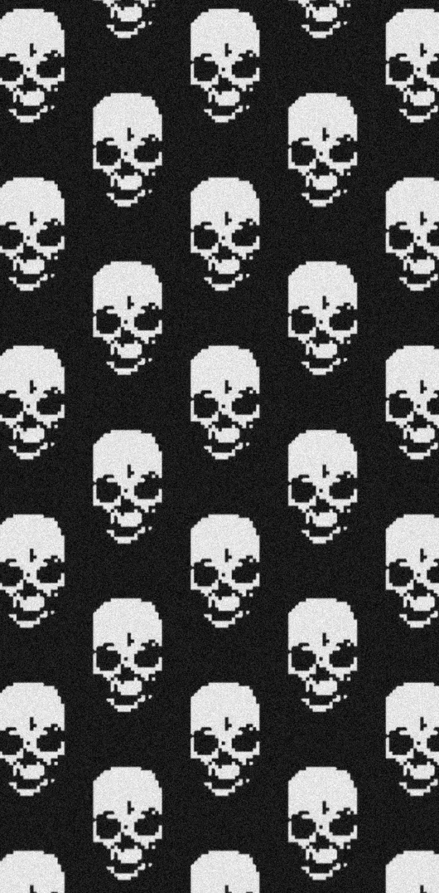 Pixel skulls