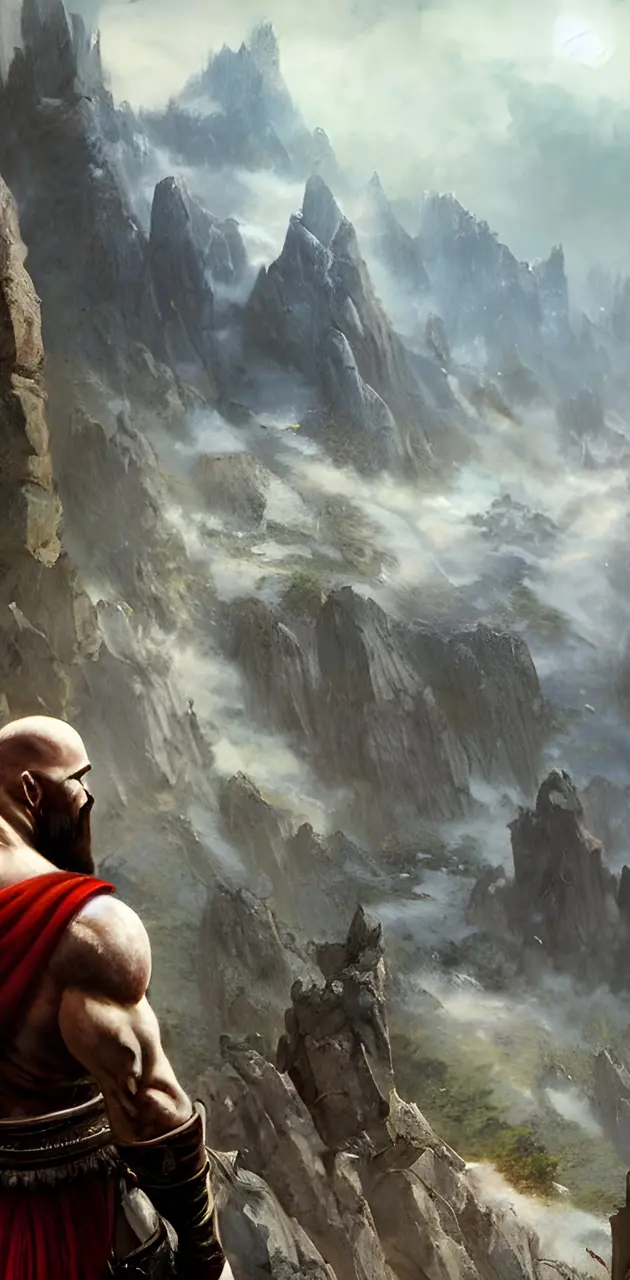 Kratos on a mountain