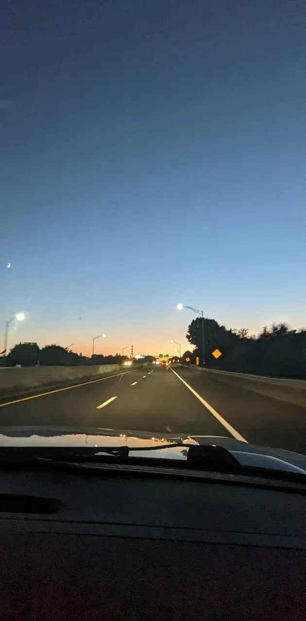 Car sunset
