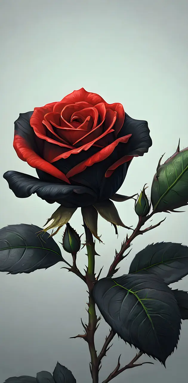 red black rose