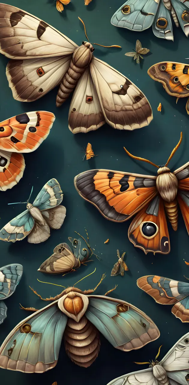 moths background pattern