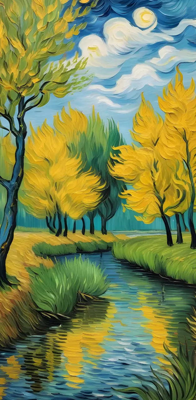Van Gogh river bank