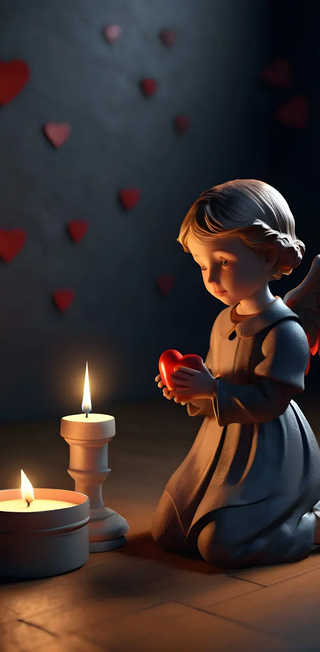 a little girl holding a candle