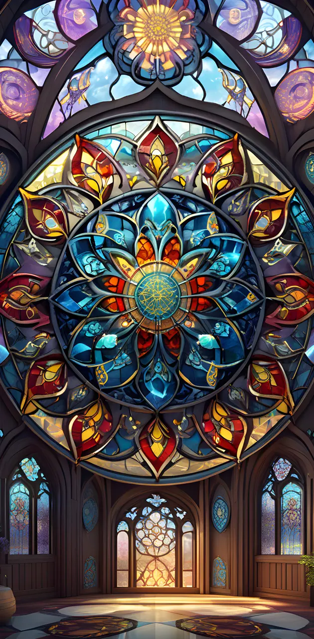 stained glass mandala