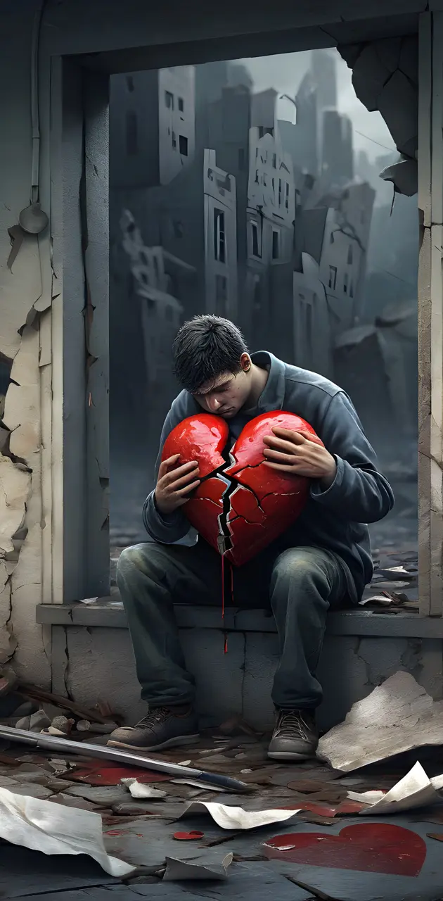 Heart broken guy