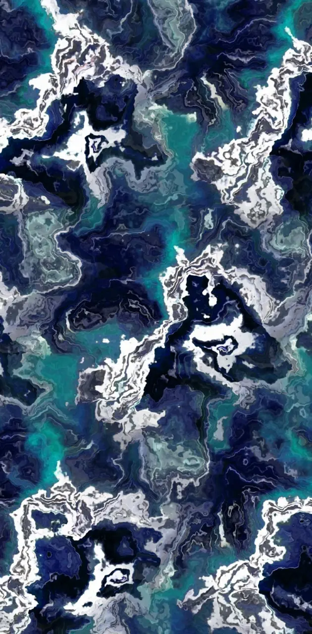 Teal-ish Blur Marble-Like Gradient Pattern ~ 3.17.24.6
