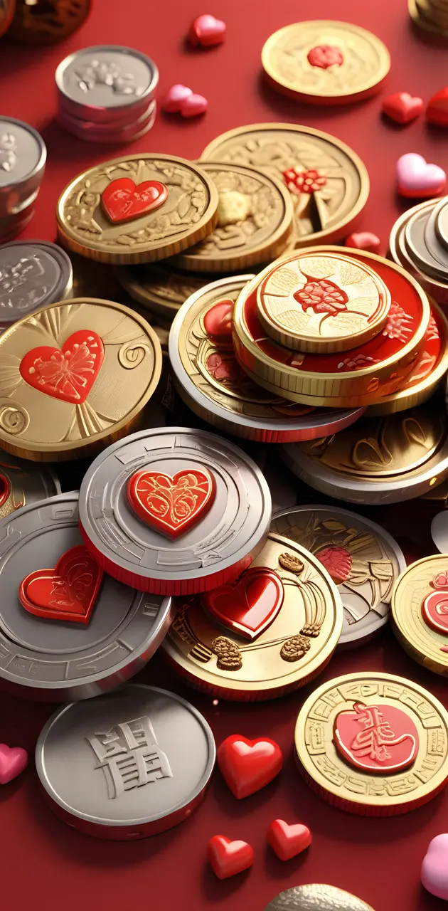 Cozy Valentine Money Luck Hearts