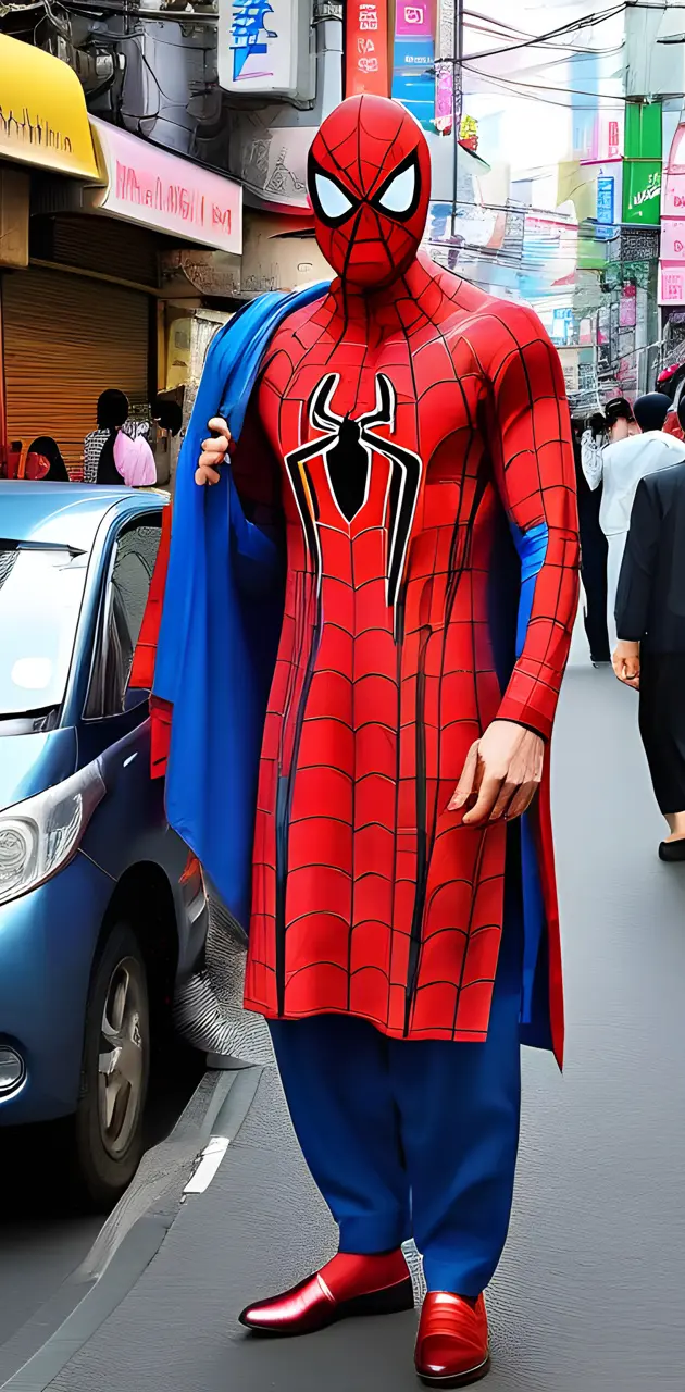 Spider man in Pakistani look