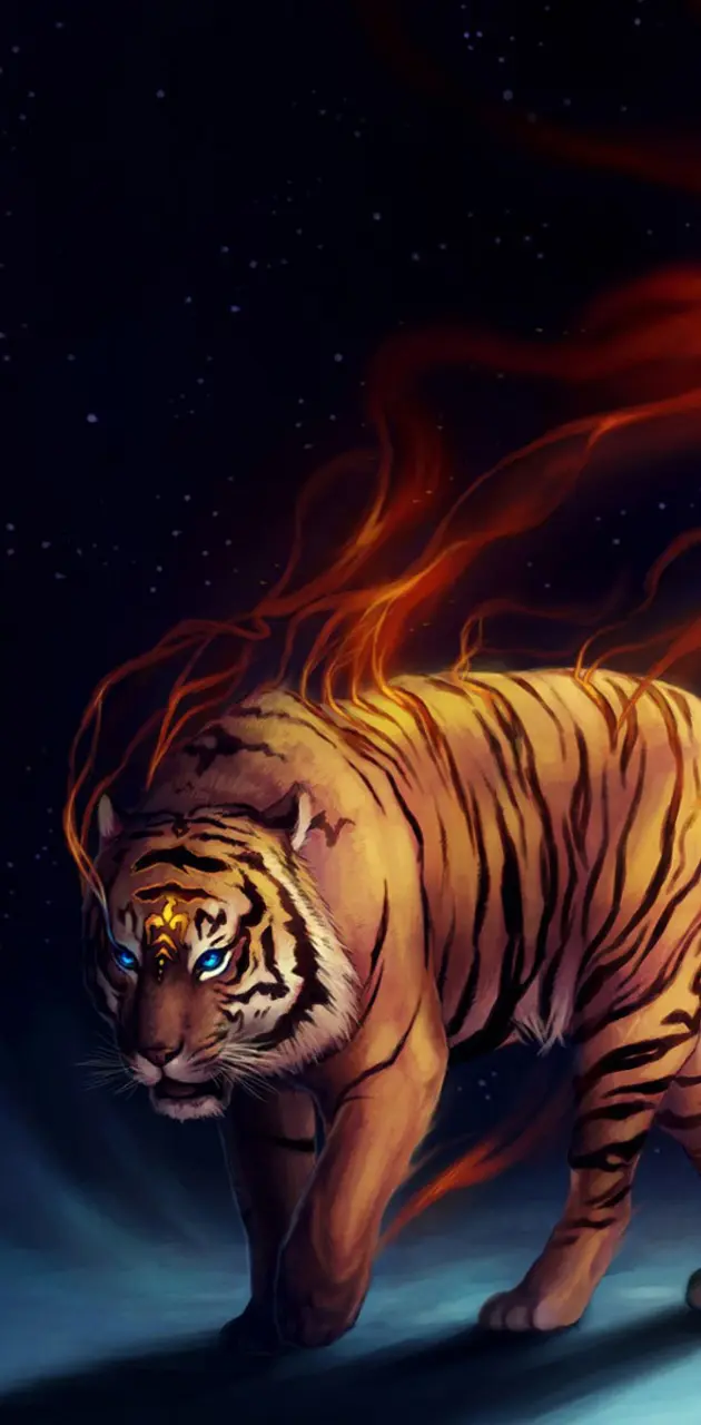 Abstract Tiger Art