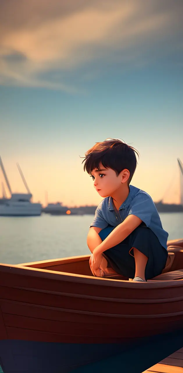 Boy on a boat
