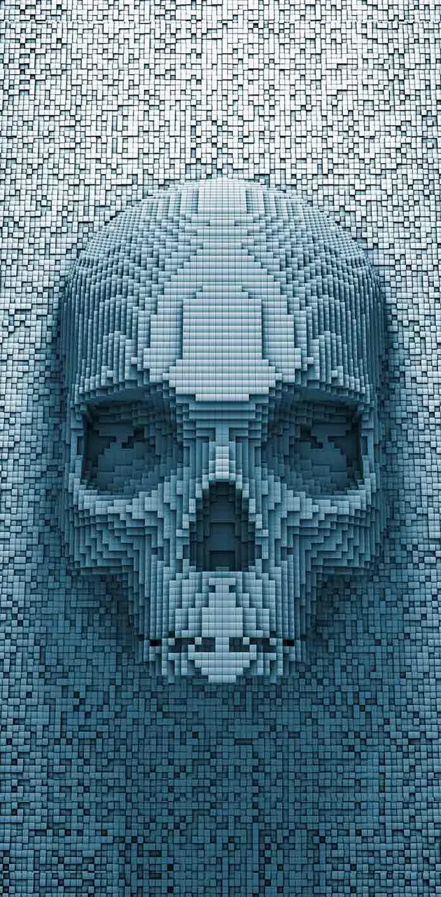 Pixelated Skull