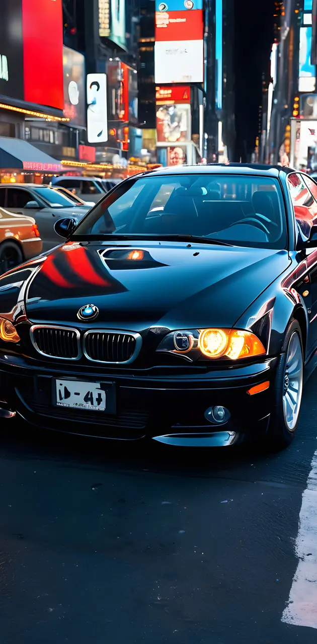 BMW E46 330i in New York time square