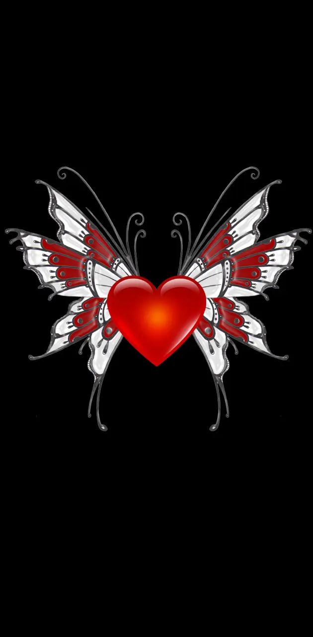 Winged Heart Red