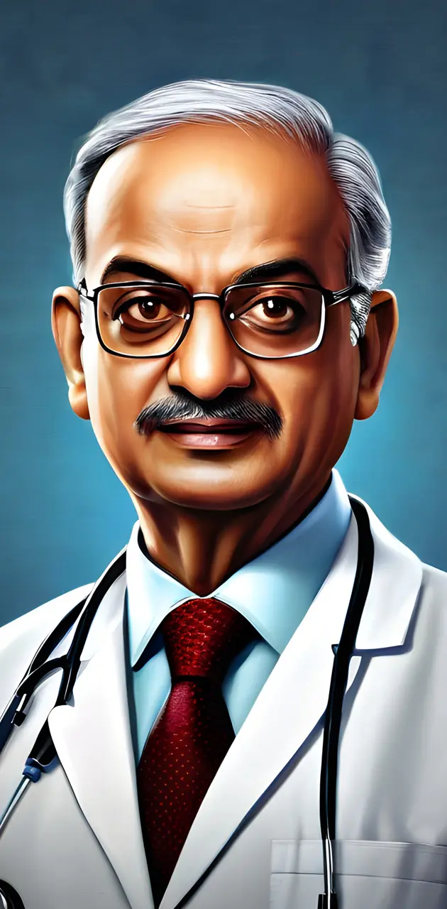a man wearing glasses and a white coat